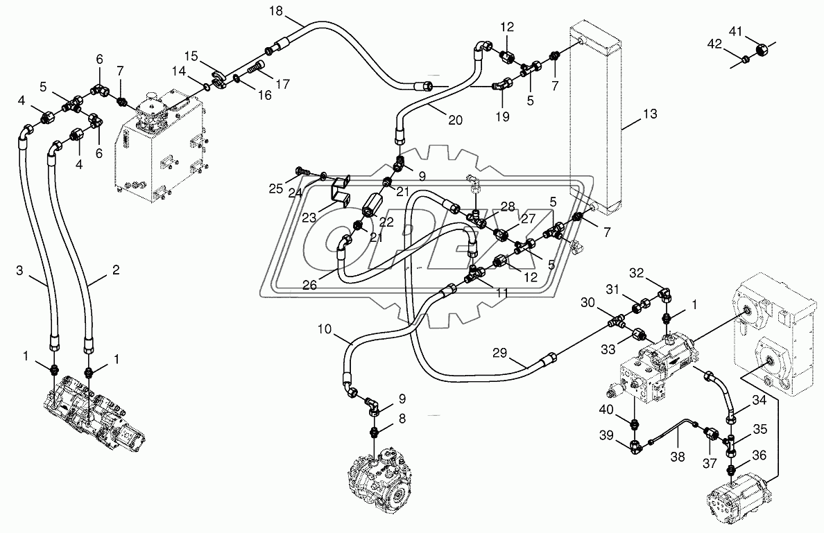 Housing line/oil cooler