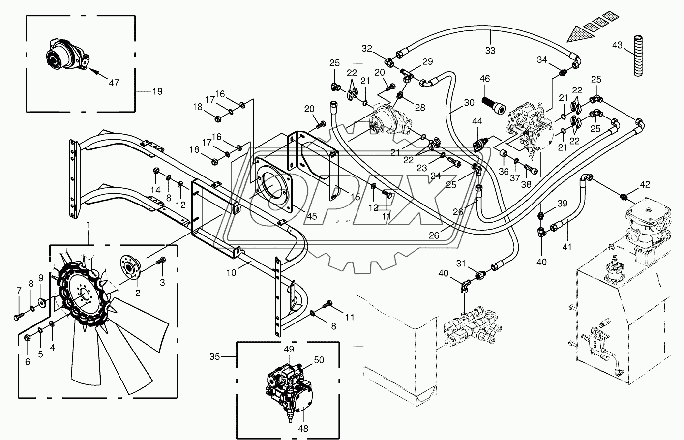 Ventilator wheel/Drive