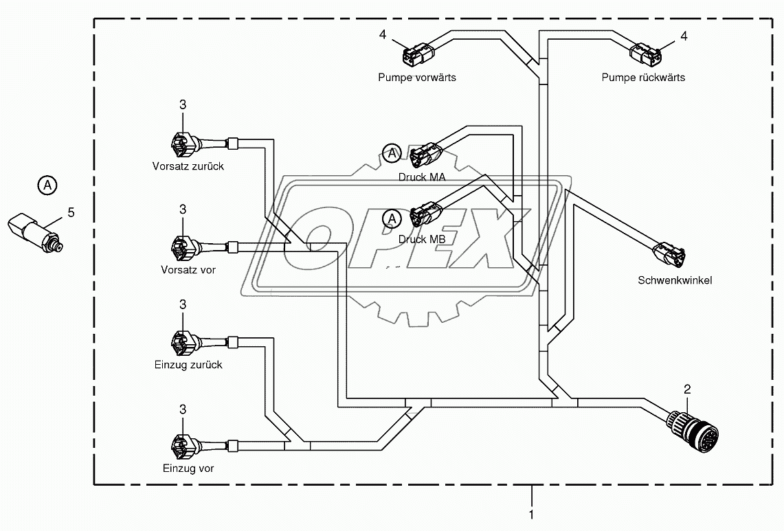 Wiring loom-hydraulic pumps