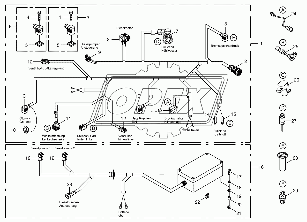 Wiring Harness-engine/diesel pumps