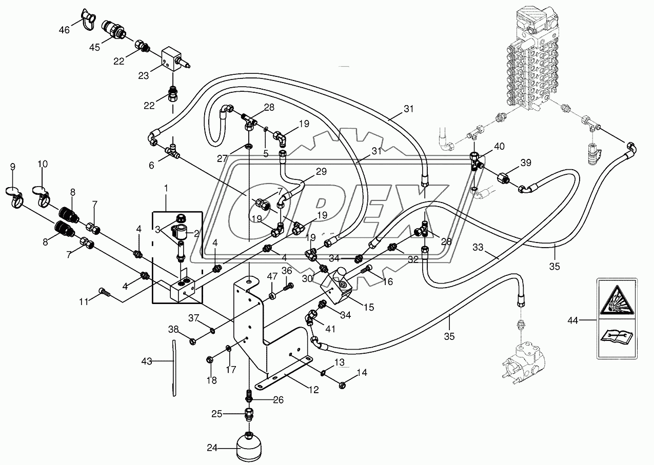 Hydraulic panel-additional axis