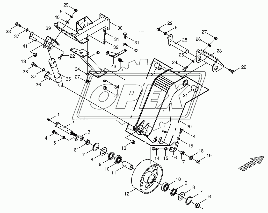 Tensioning device-main drive