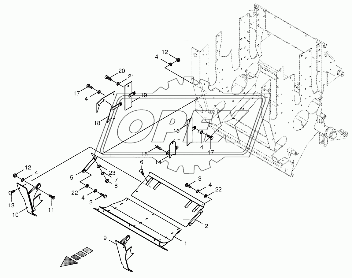 Grain collecting plate/slotted cover