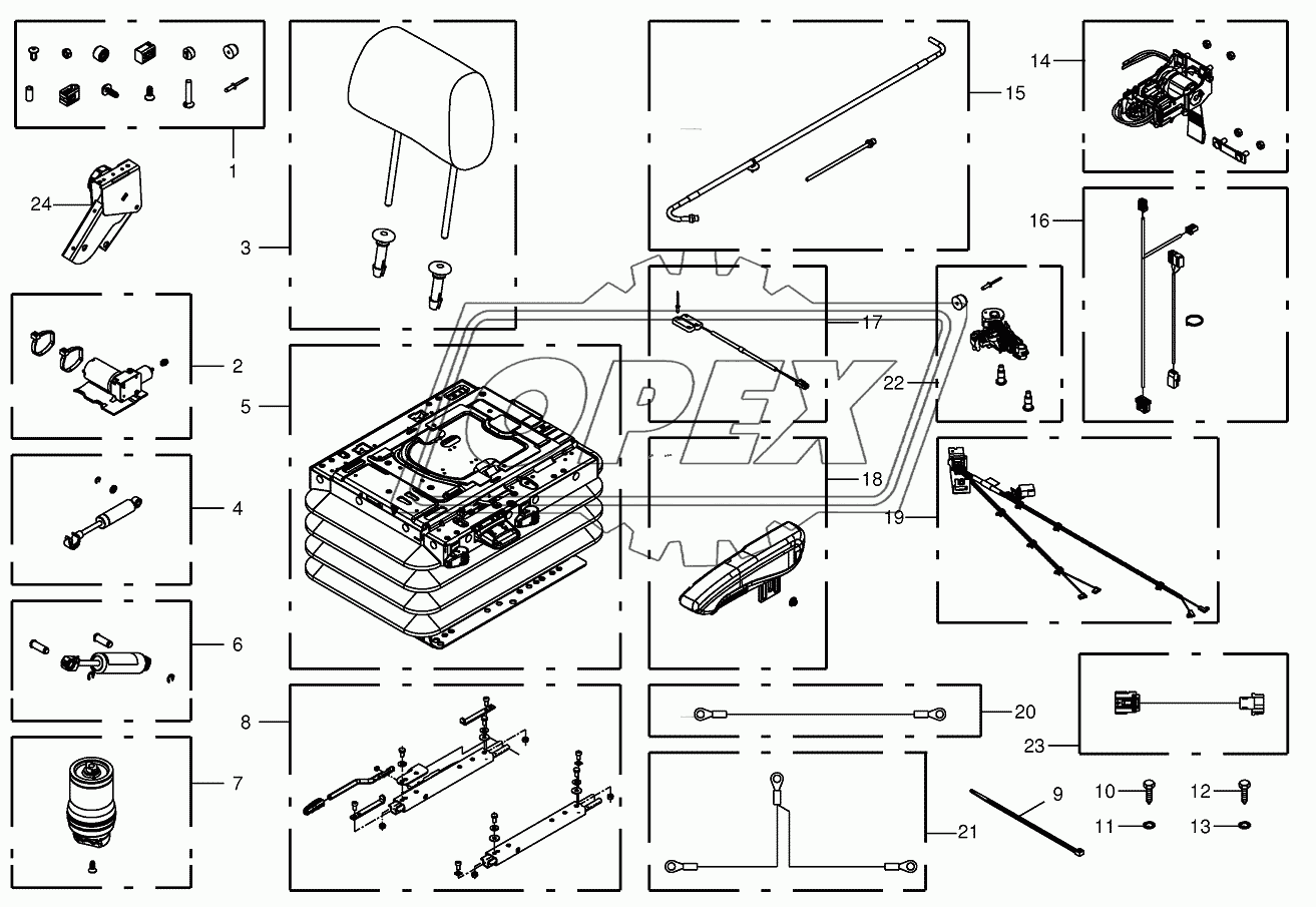 Wear parts-driver's seat-standard