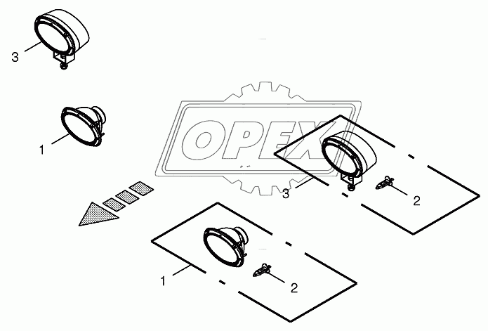 Headlight-left-hand driving