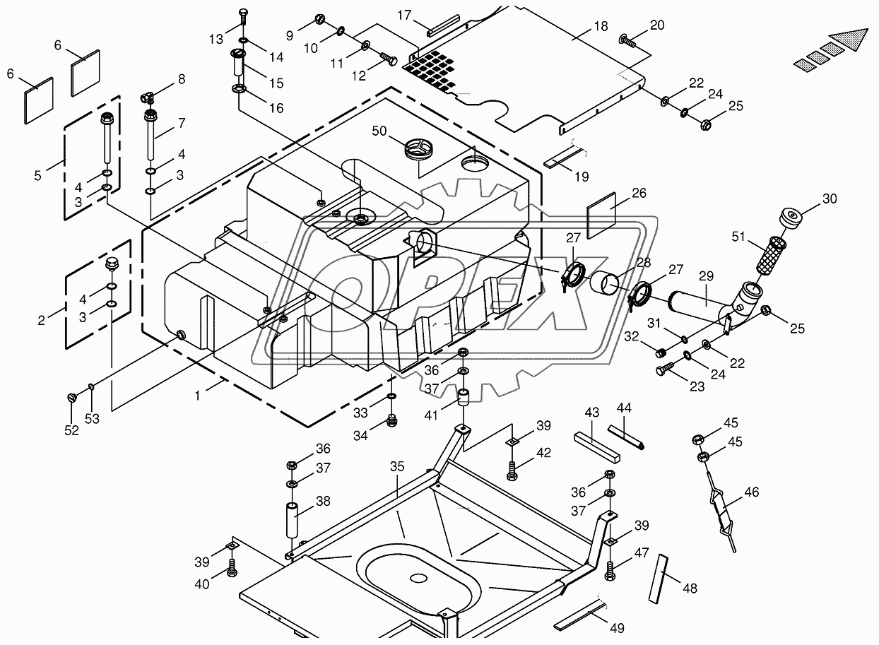 Diesel fuel tank