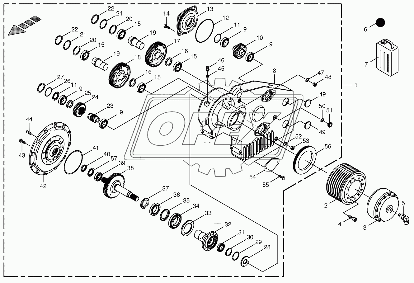 Motor output gear