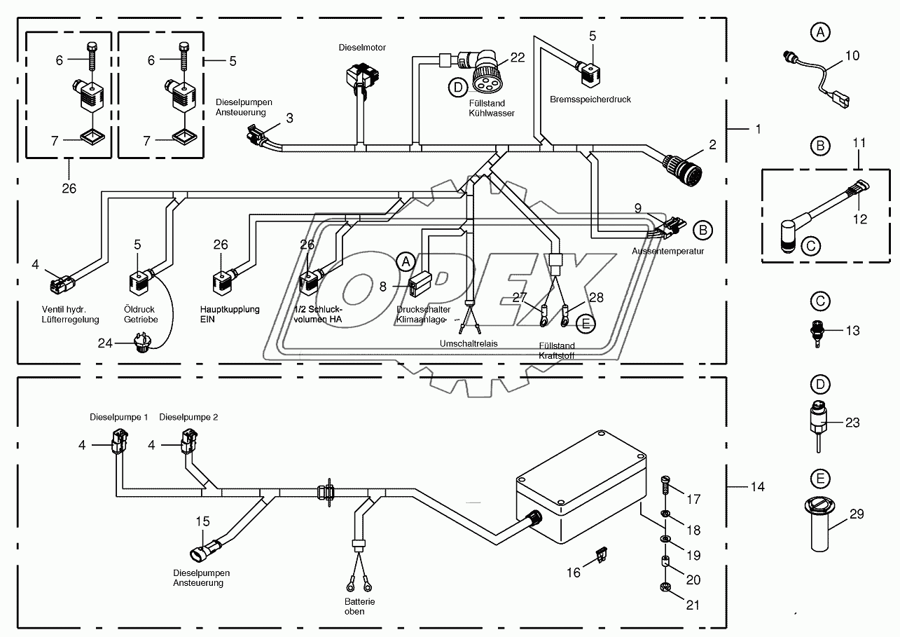 Wiring Harness-engine/diesel pumps