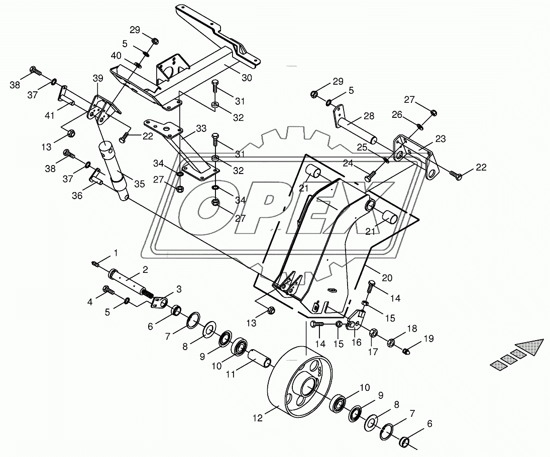 Tensioning device-main drive