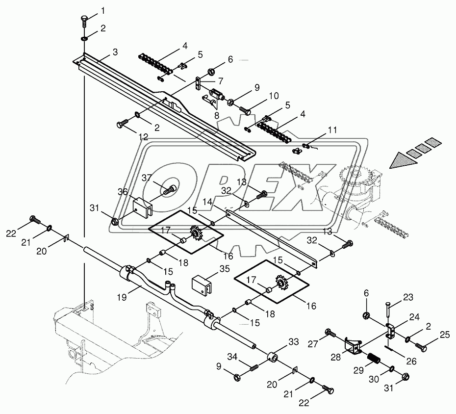 Sharpening device drive