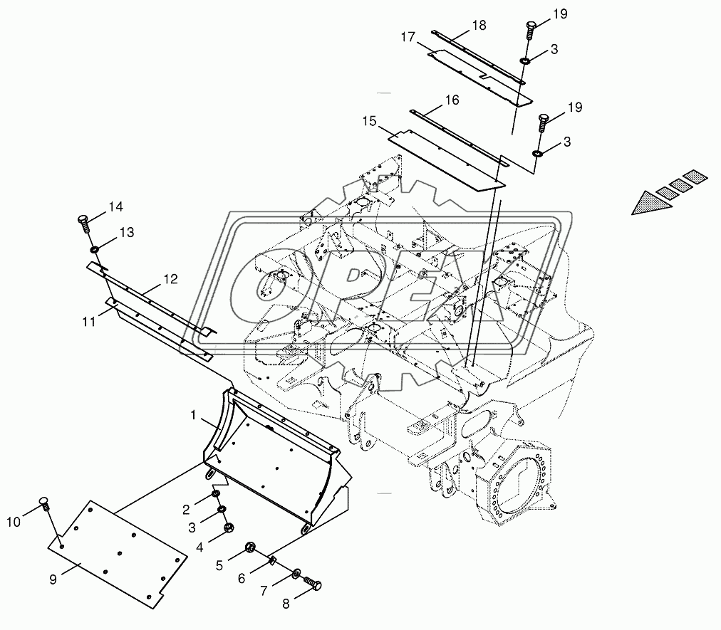 Transfer channel-not spring-mounted