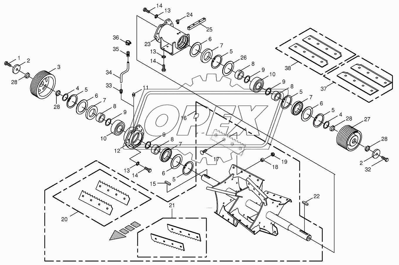 Discharge accelerator/bearing