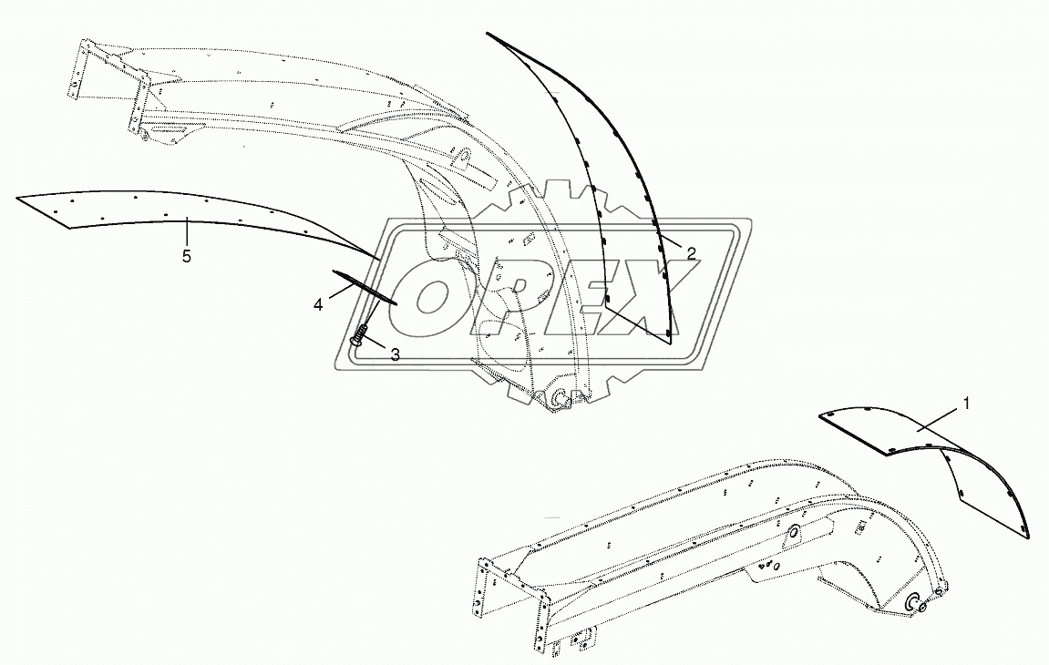 Upper discharge chute-HD parts