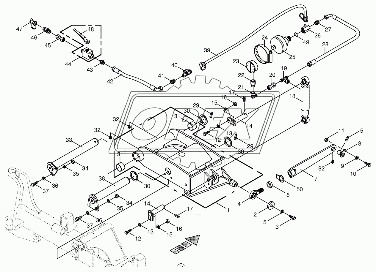 Steering axle rocker arm