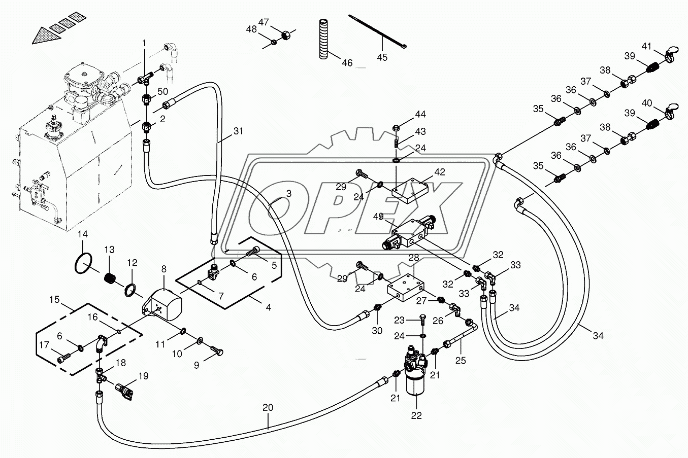 Hydraulics-additive connection back 1