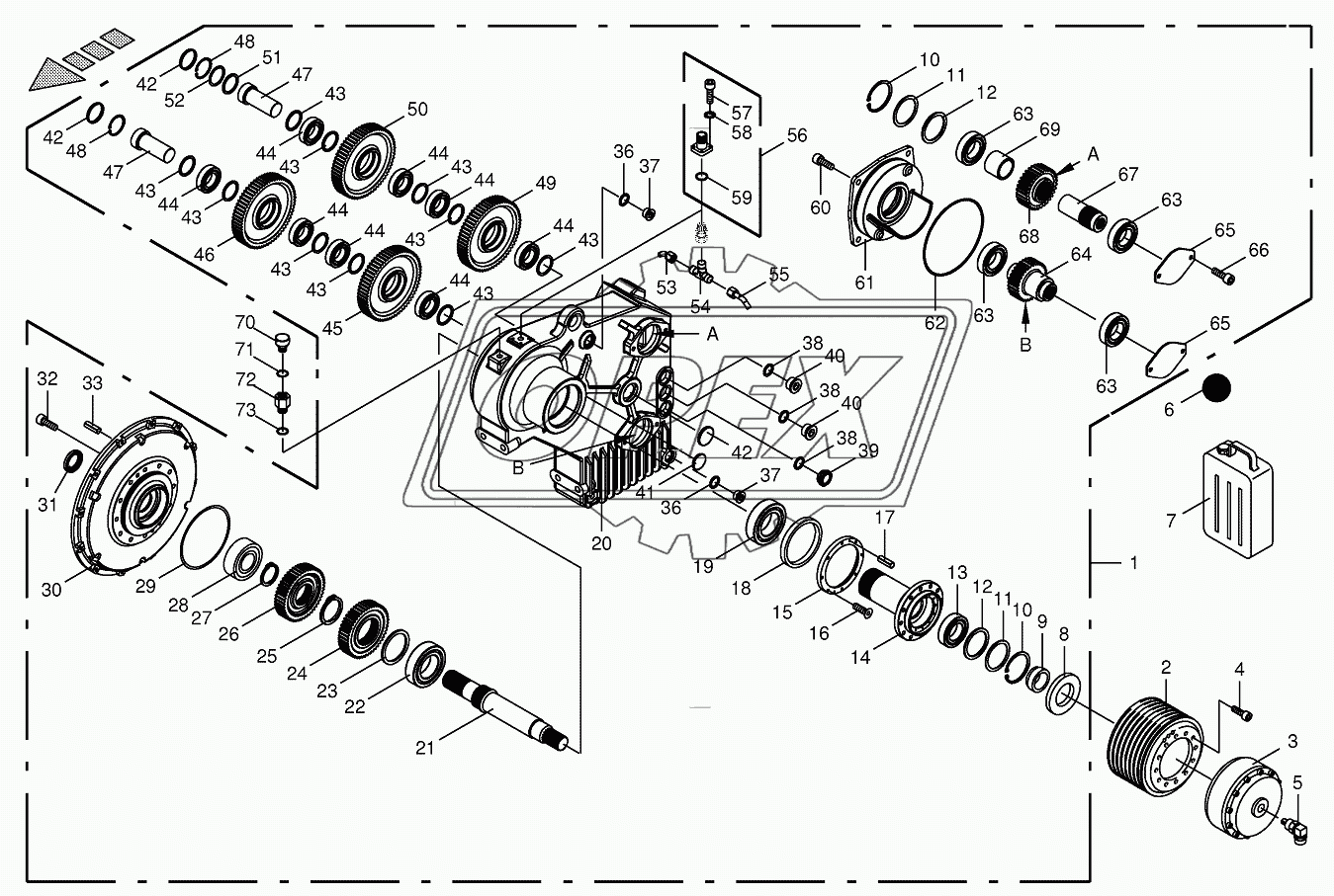 Motor output gear 1