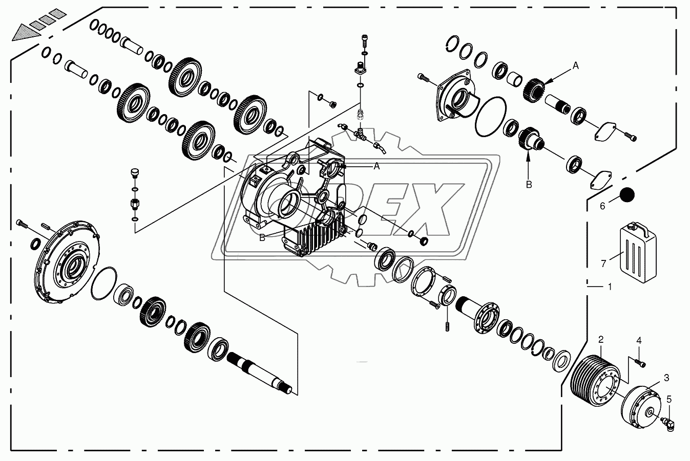 Motor output gear 5