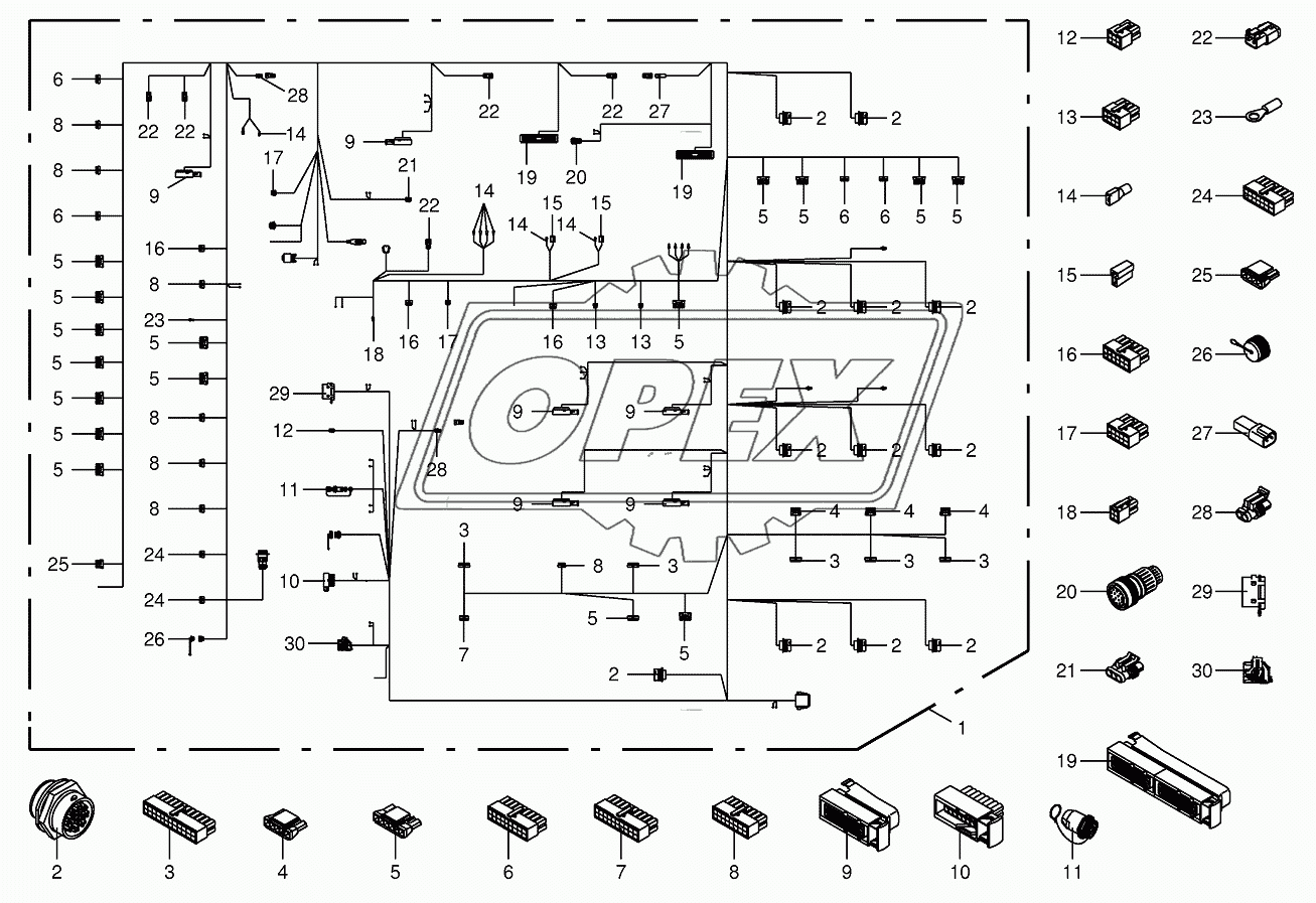 Wiring harness-panel 2