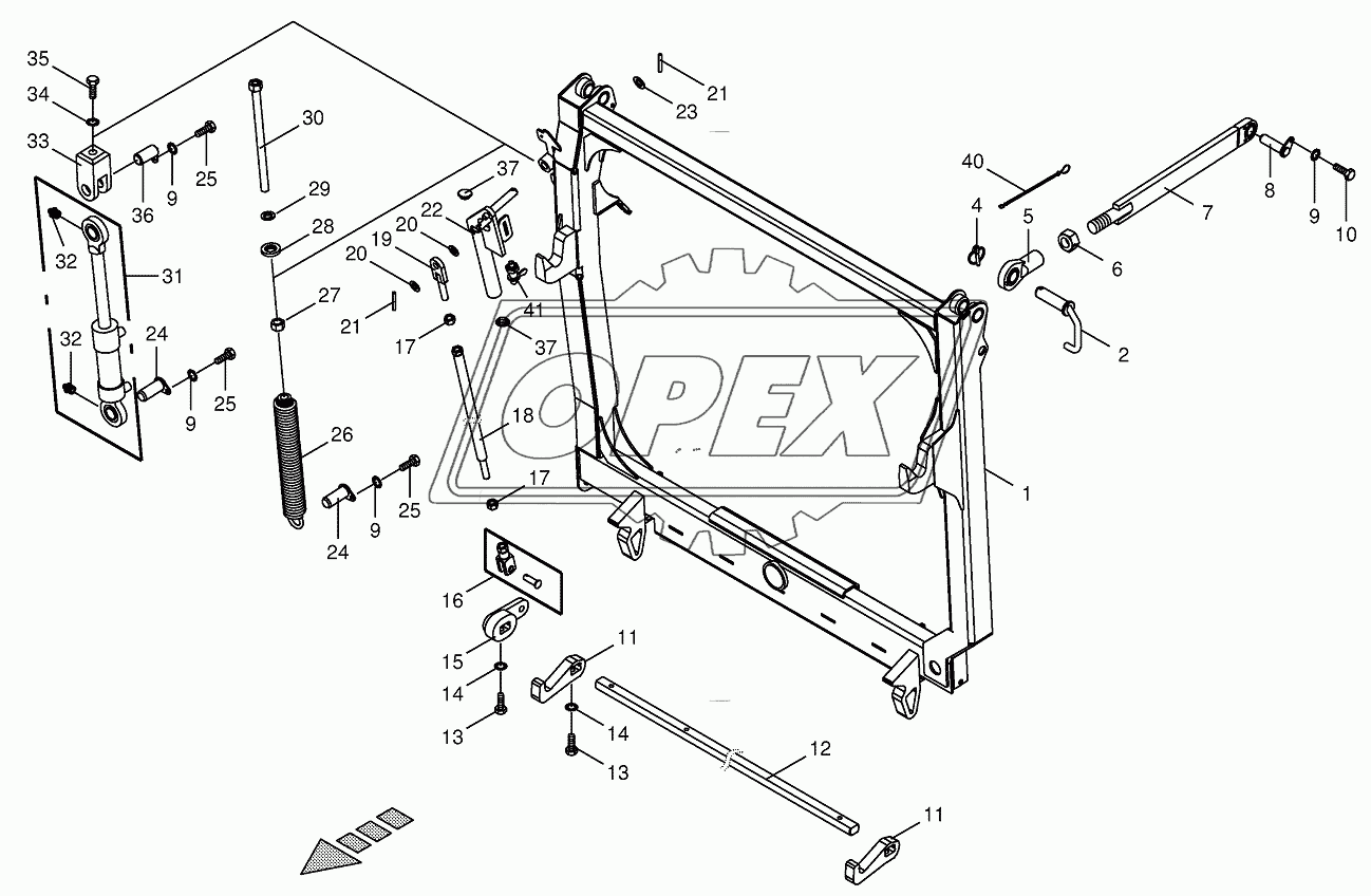 Pivoting frame