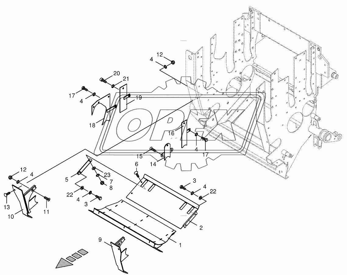 Grain collecting plate/slotted cover