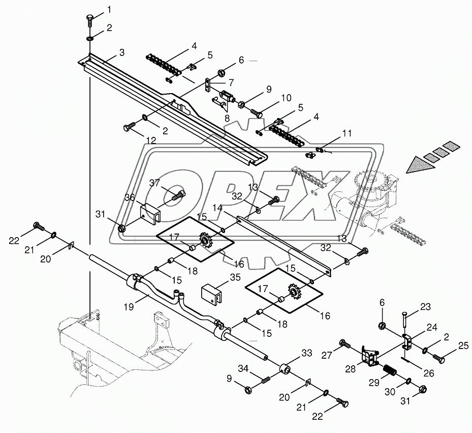 Sharpening device drive