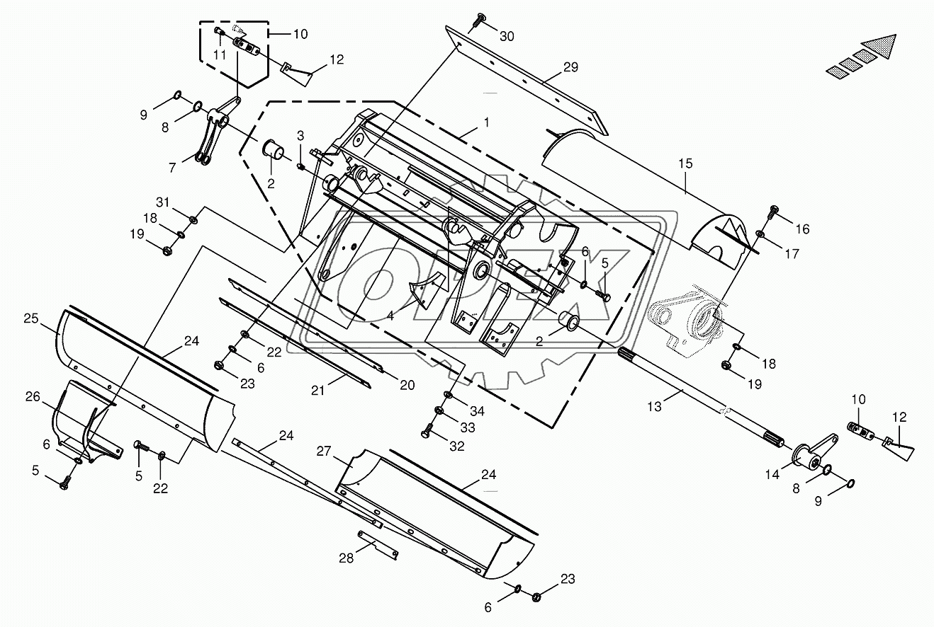 Cracker housing-mounting parts-spring-mounted