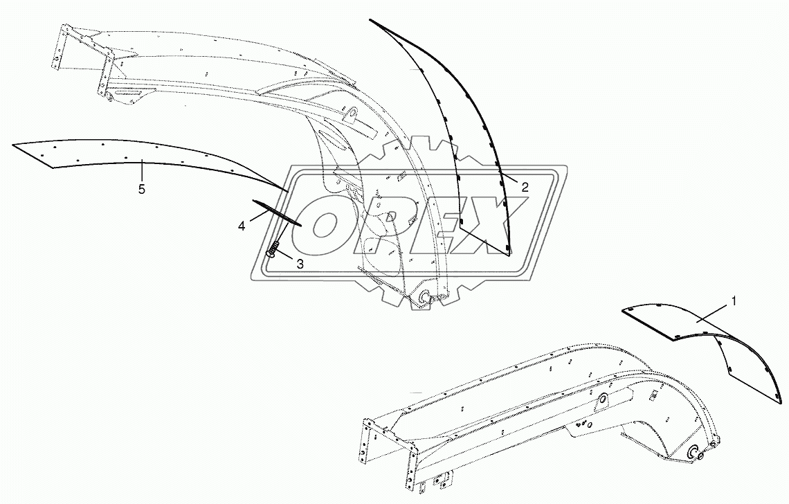 Upper discharge chute-HD parts