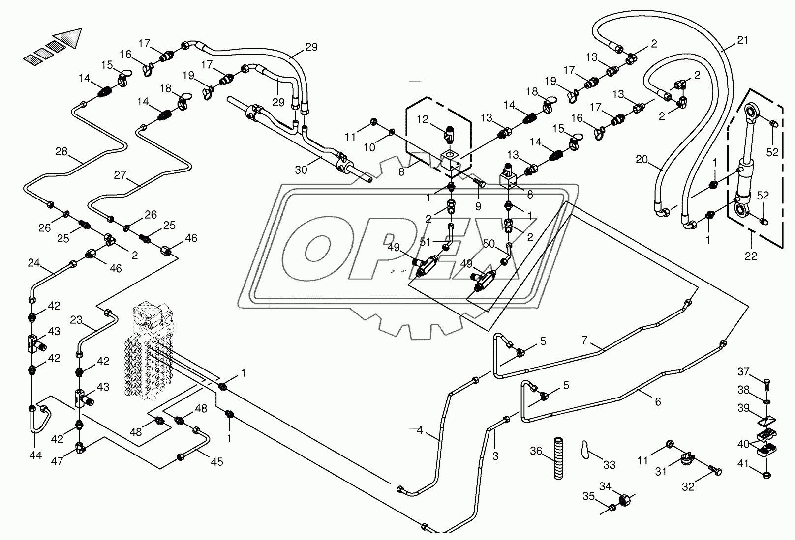 Hydraulics - sharpening device/transv. ground following