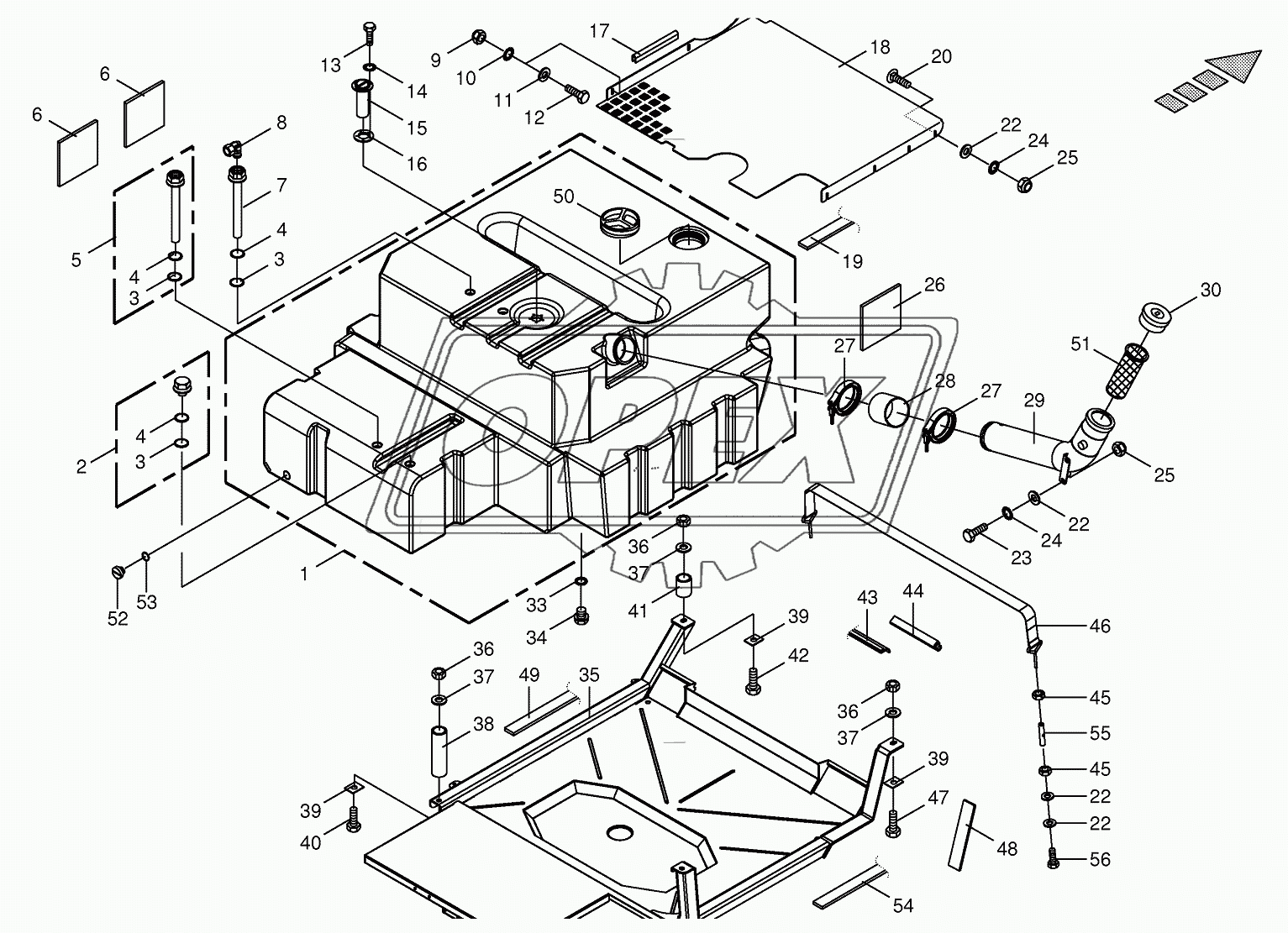 Diesel fuel tank