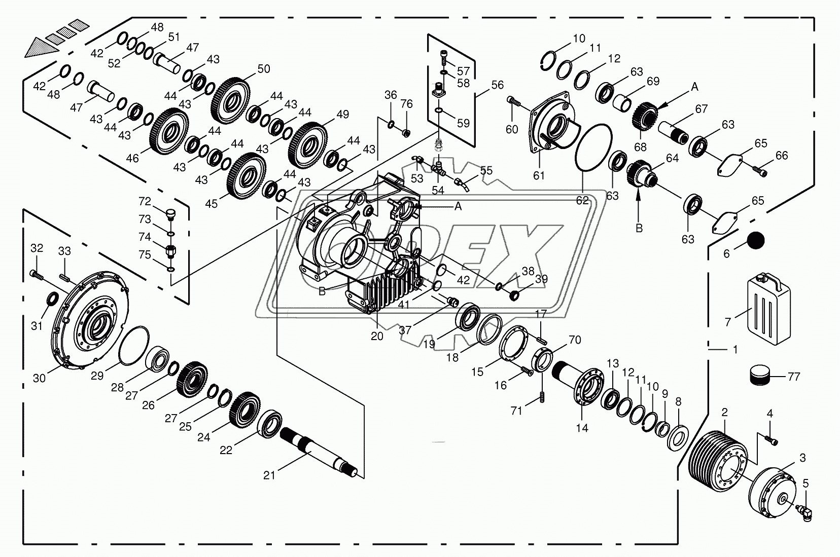 Motor output gear 1