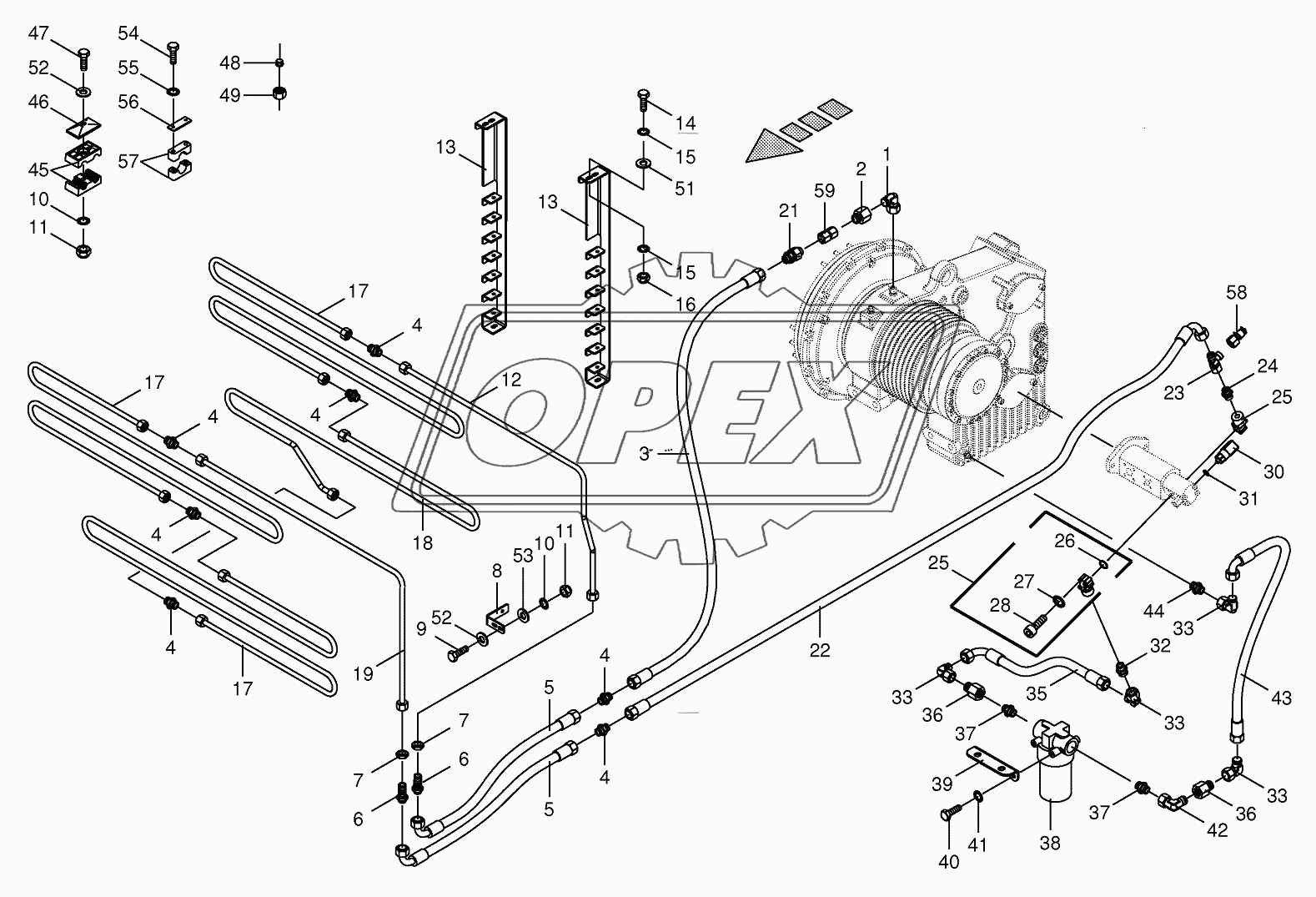 Gear oil cooler 833001 - 853000