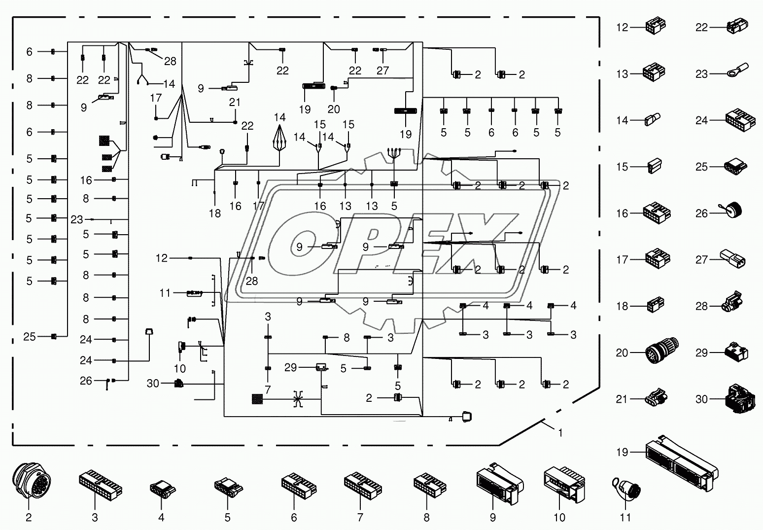 Wiring harness - panel