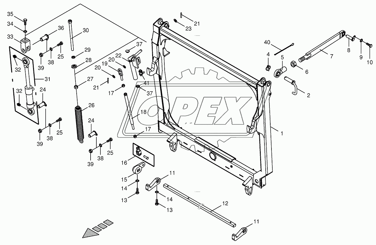 Pivoting frame