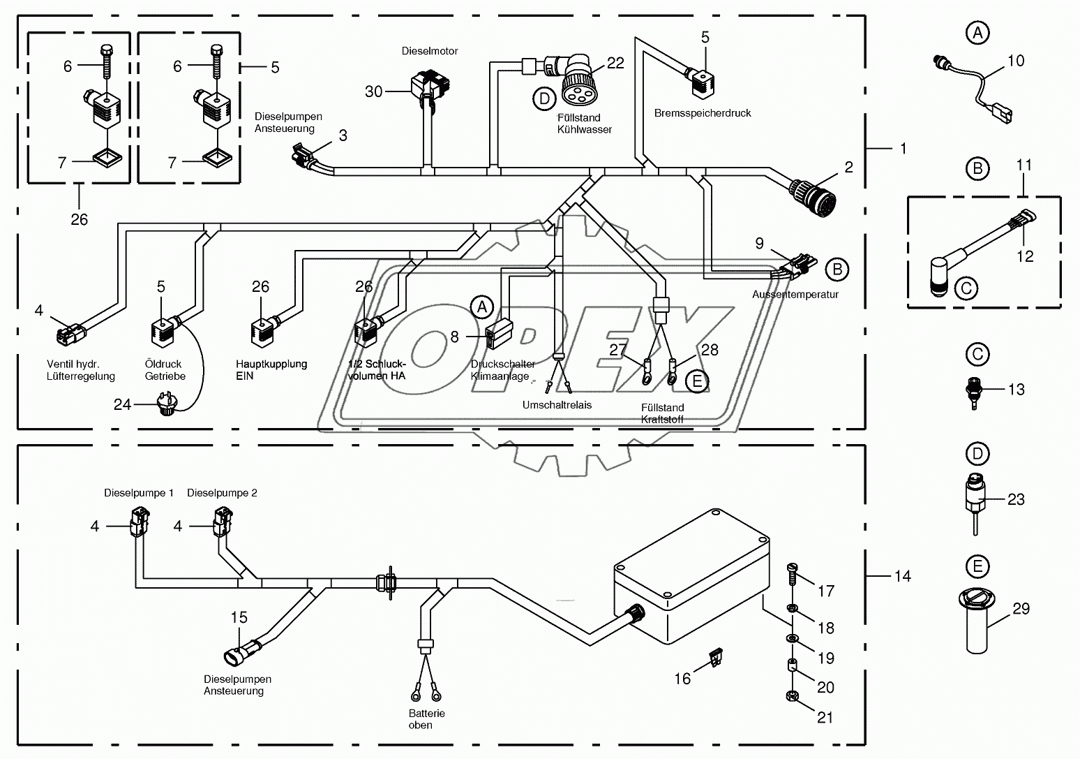 Wiring Harness - engine/diesel pumps