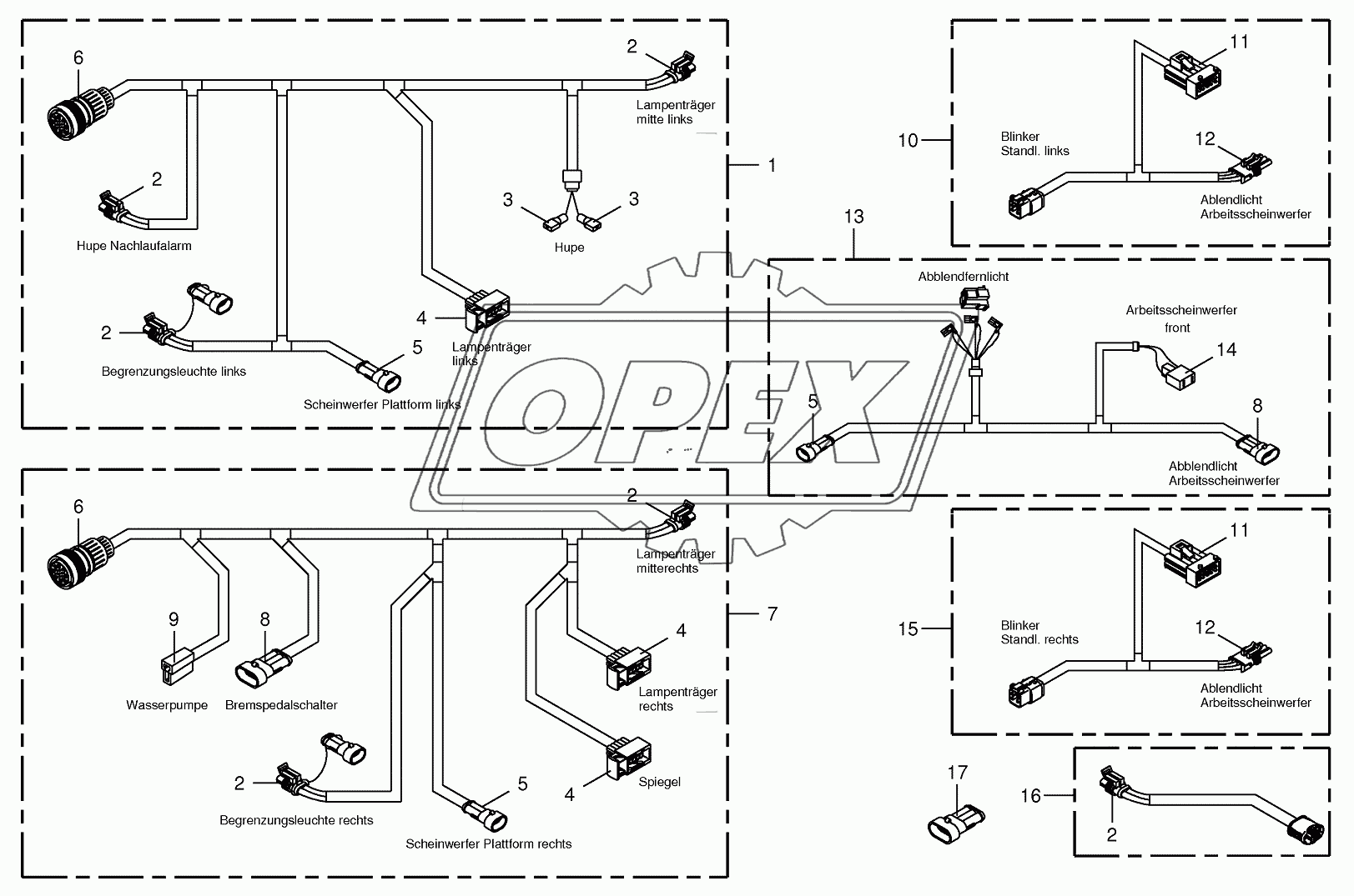 Wiring Harness - lighting - front