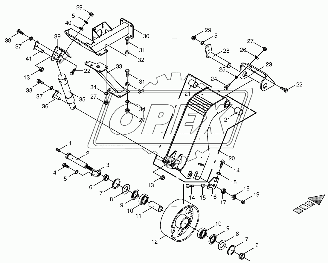 Tensioning device- main drive