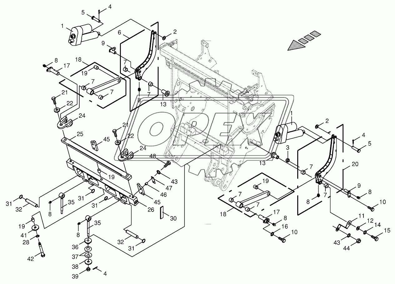 Shear bar adjustment