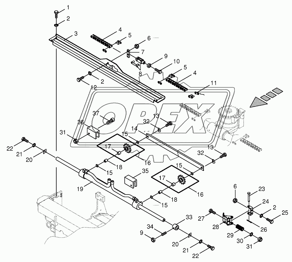 Sharpening device drive