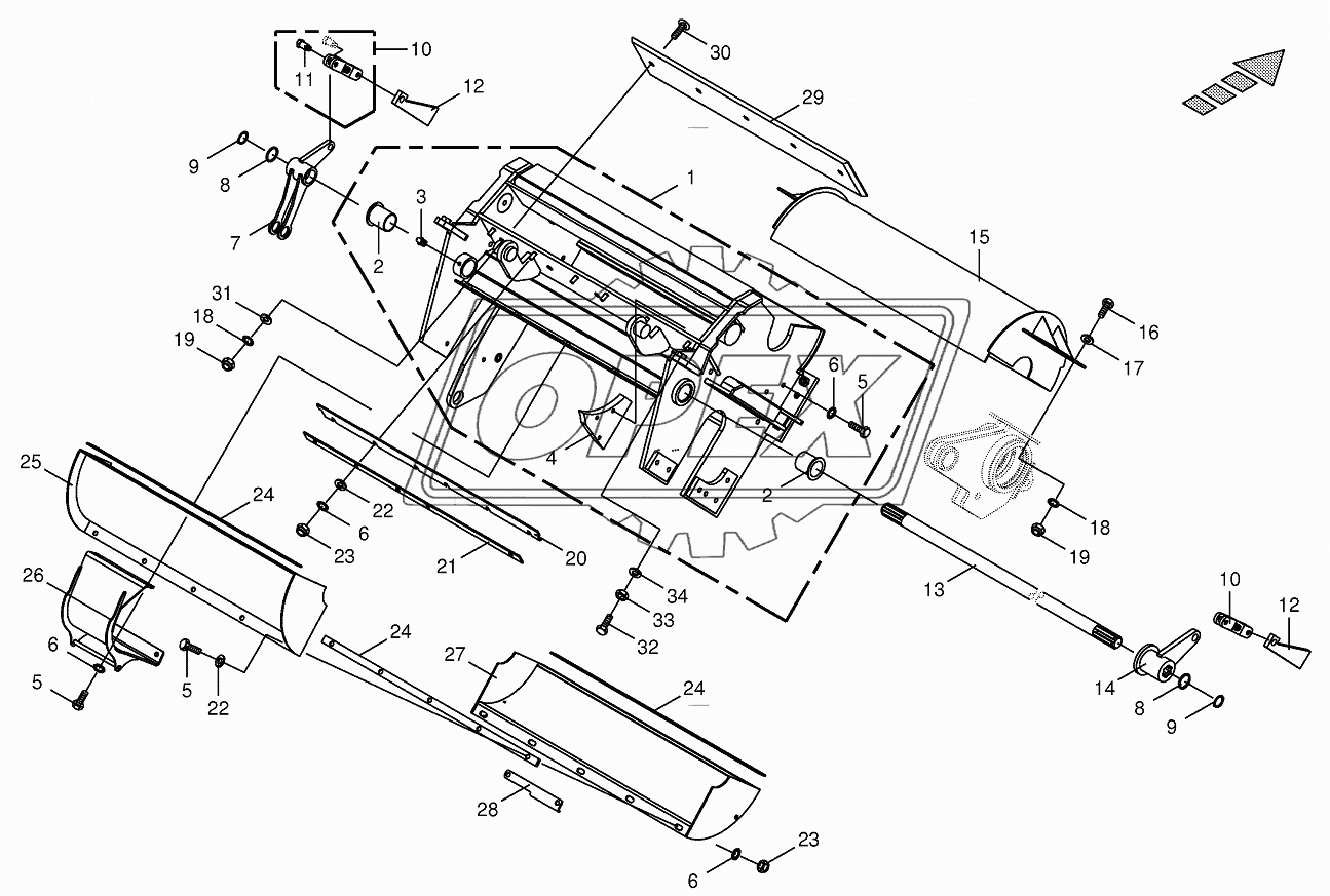 Cracker housing - mounting parts - spring-mounted