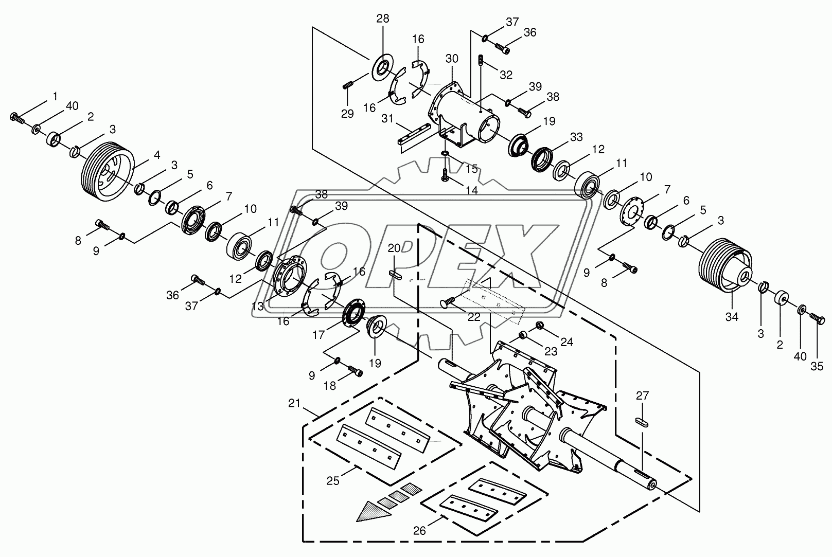 Discharge accelerator/bearing