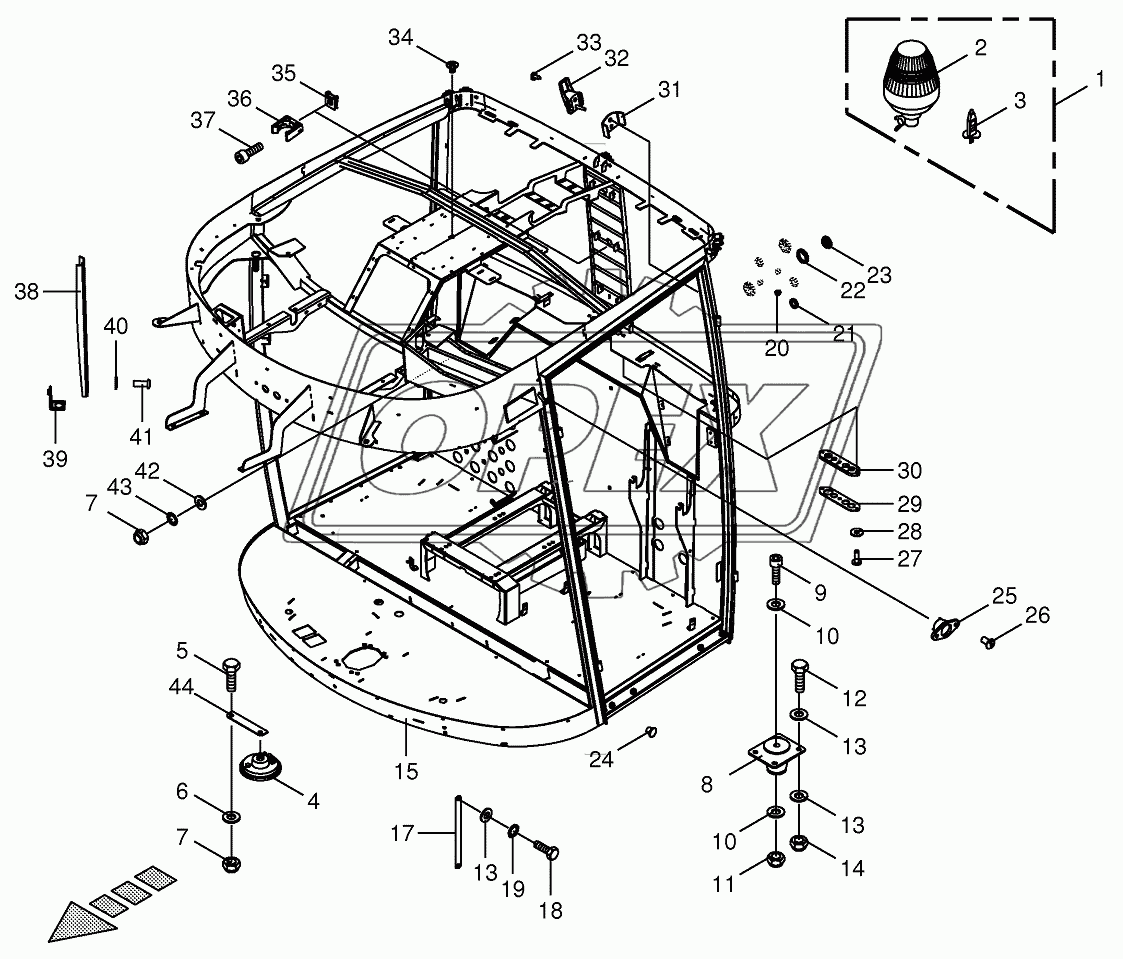 Cab - frame/mounting parts