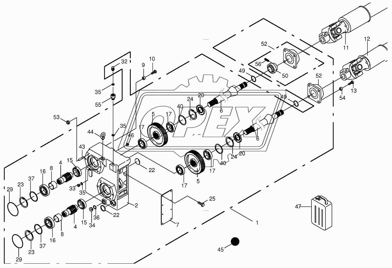 Auxiliary gearbox/Drive