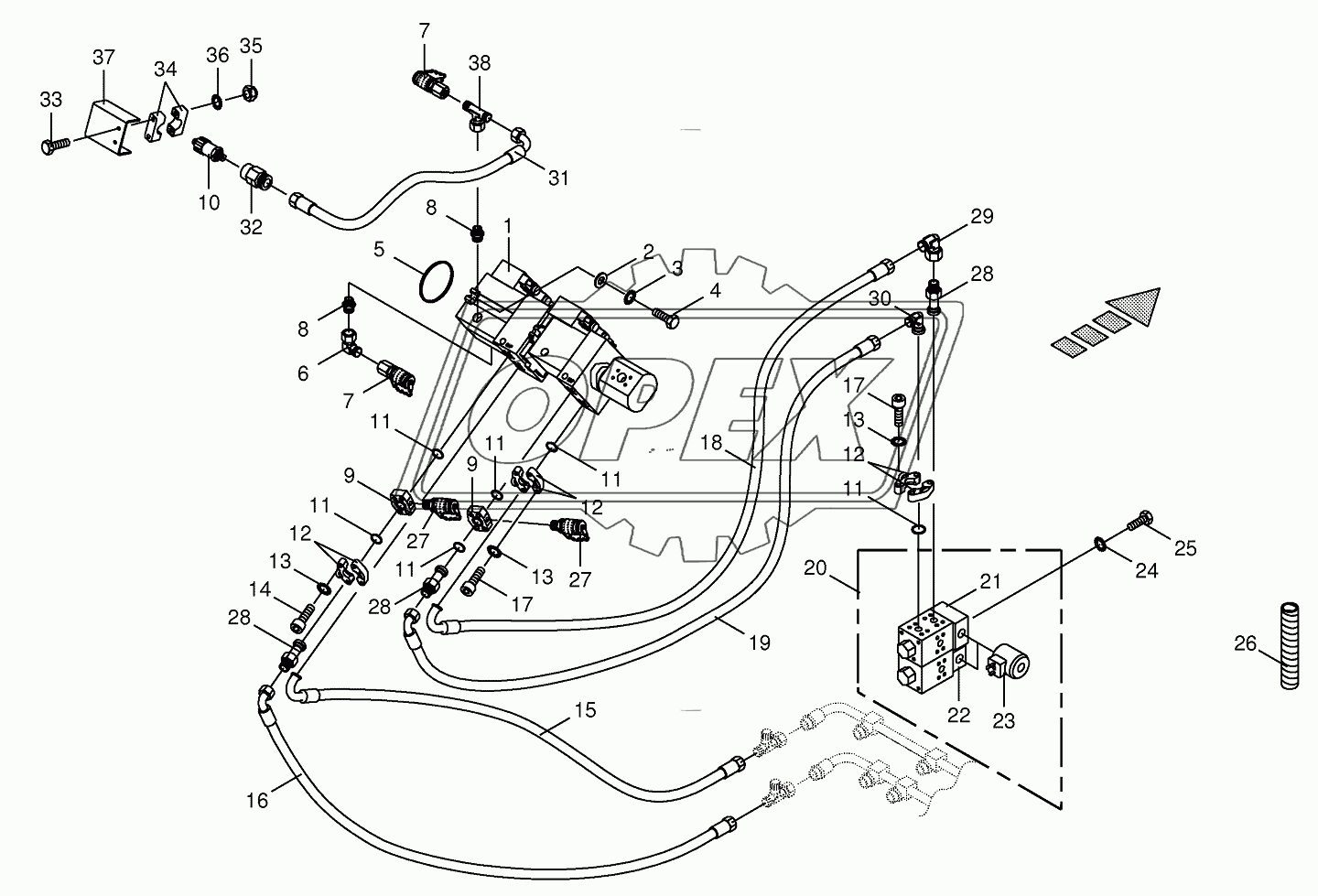 Traction drive pump