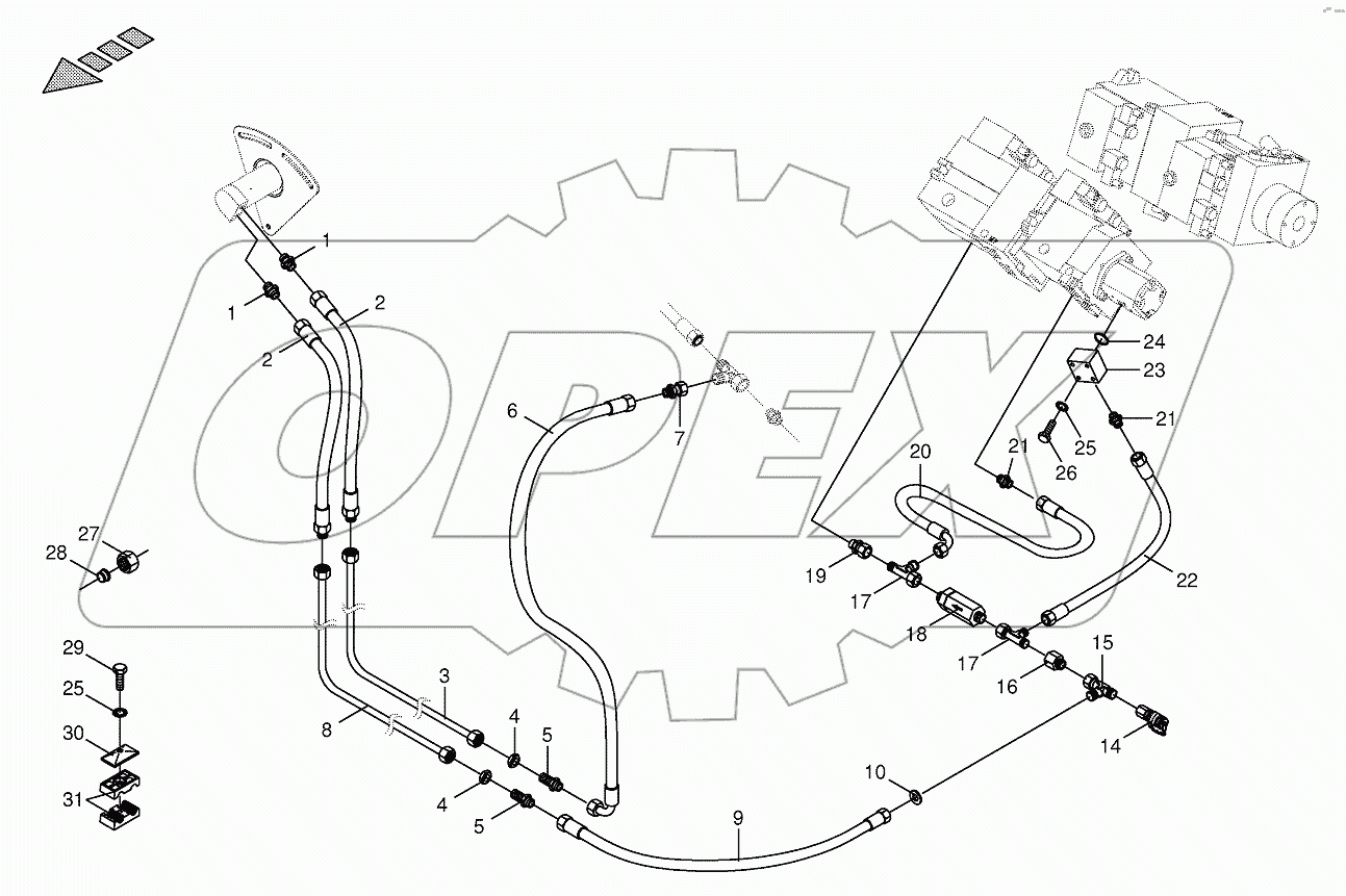Hydraulics-sieve drive-BIG X 800