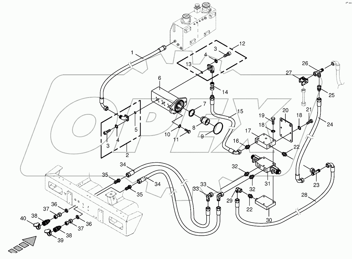 Hydraulics-additive connection back 701805-742611
