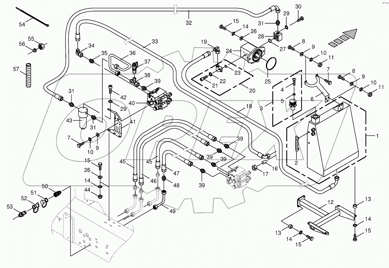 Hydraulics-additive connection back 701805-750480