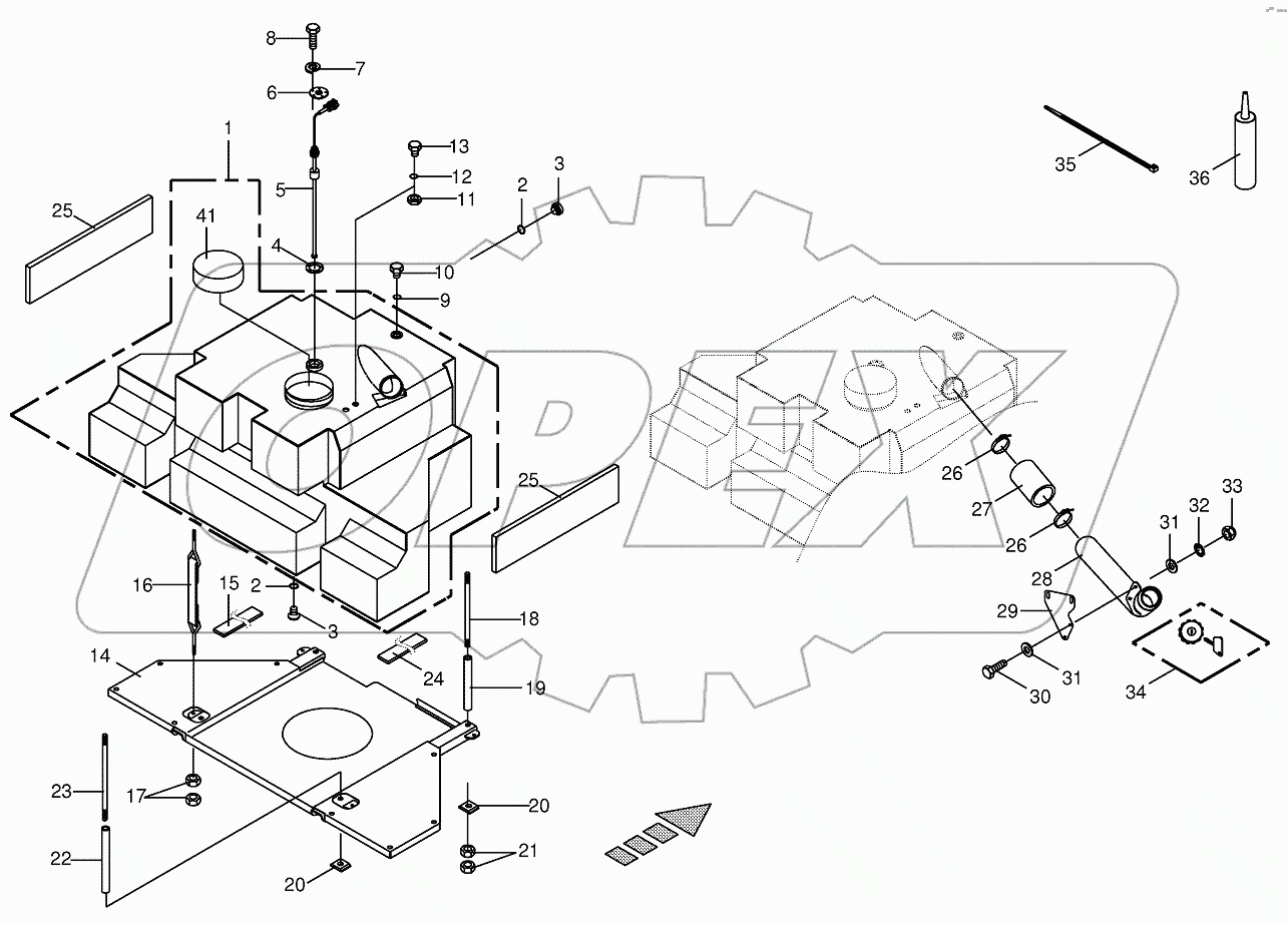 Auxiliary tank 745501-750480