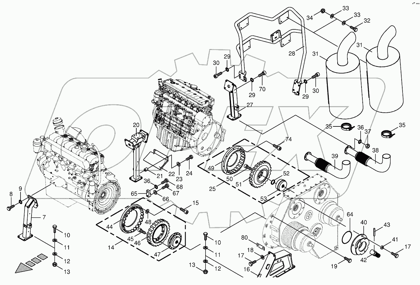 Clutch/Silencer-BIG X 800 721171-750480