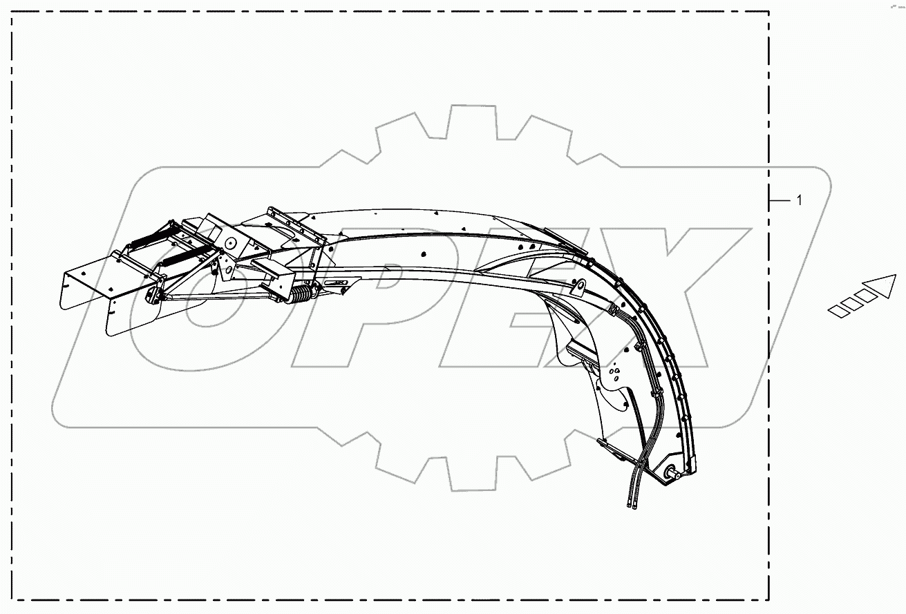Discharge chute assembl.