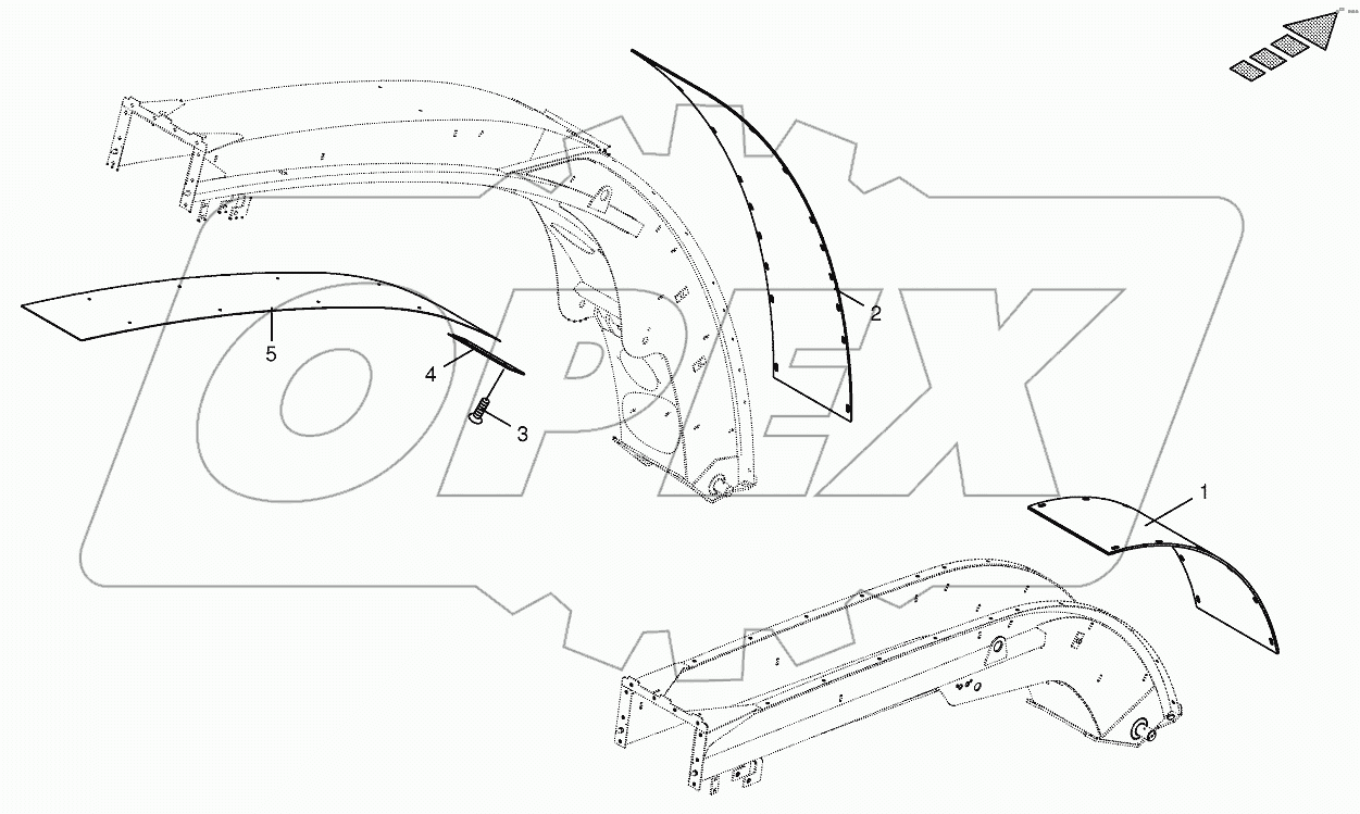 Upper discharge chute-HD parts